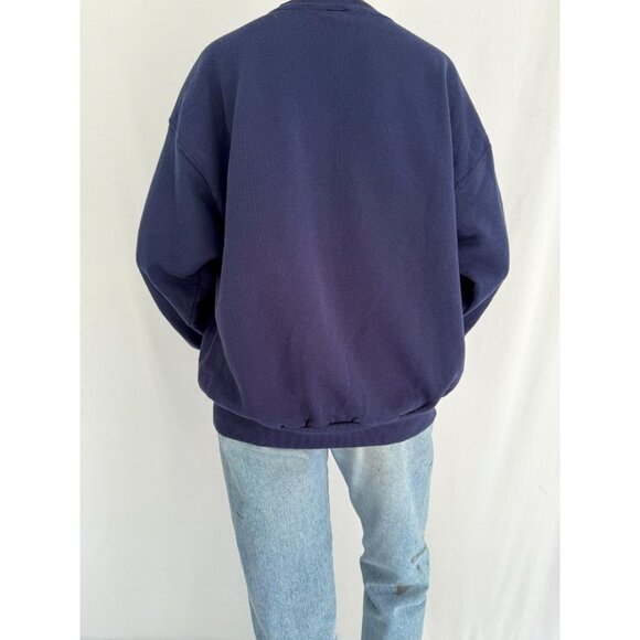 90s vintage blue dolphins florida USA souvenir graphic cozy pullover sweatshirt - Picture 7 of 9